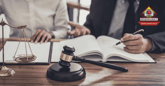 lawyer talking to a client