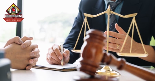 person talking to an attorney