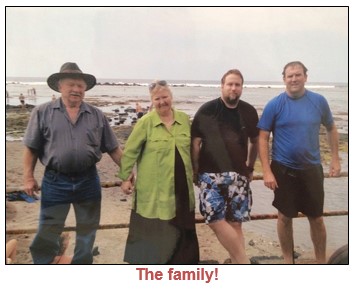 John and his family at the beach