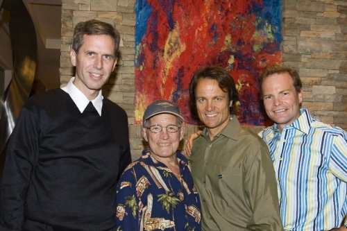 Cameron, Terry, Hahn, and Worthington at the MARF fundraiser