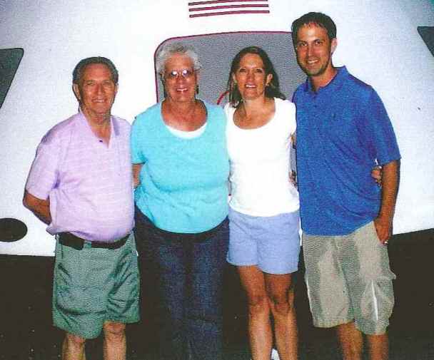 Gary andSusan Cooper with their children, Tanya and Lance at the Johnson Space Center the day before his surgery.