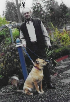 Marvin Anderson with a dog
