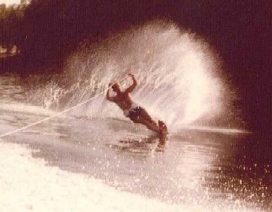 Patrick waterskiing
