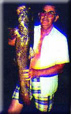 Charley with one of many catches.