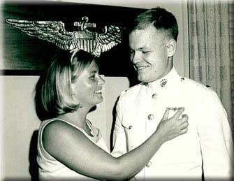Shannon Foster pinning Jim with the "Wings Of Gold"