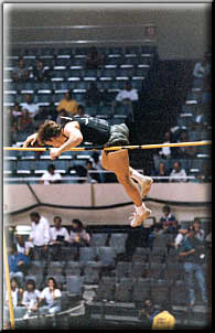 Son David Hazen clearing the bar at the prestigious Sunkist mee
