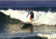 Terry's surfing